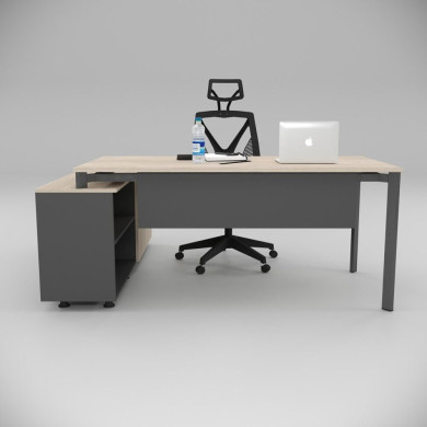 Corner Sto 160 cm Hrast sa Donjom Policom