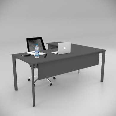 Corner Sto za Kancelariju (sa Pedestal Policom, Antracit)