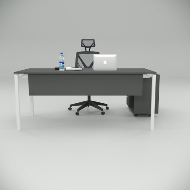 Ear Desk Anthracite (with 80cm Bottom Shelf)