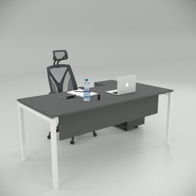 Ear Desk Anthracite (with 80cm Bottom Shelf)