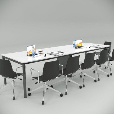 Radni Sto sa Srednjim Nogama (bela)