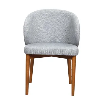 AKS 462 Drvena Fotelja Svetlo Siva