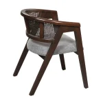 AKS 475 Wooden Armchair Light Grey