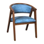 AKS 475 B Wooden Armchair Blue