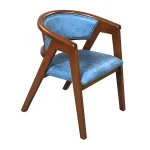 AKS 475 B Wooden Armchair Blue