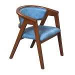 AKS 475 B Wooden Armchair Blue