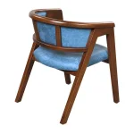 AKS 475 B Wooden Armchair Blue