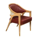 AKS 479 B Wooden Armchair Burgundy