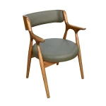 AKS 520 Drvena Fotelja od Bukve Maslinasto Zelena