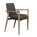 AKS 555 B Wooden Armchair Anthracite – Natural Wood