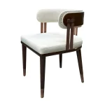 AKS 590 Wooden Armchair Ivory