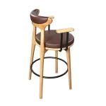 BR 1075 Wooden Bar Chair Brown