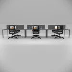 Corner Six Workstation White